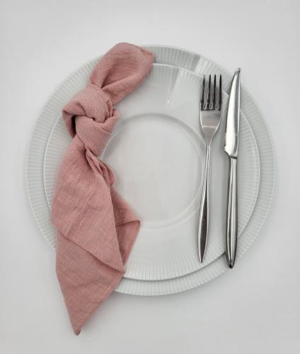 Serviette gaze de coton Rose 